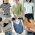 Low Price Summer Women's Miscellaneous Knitted Short-Sleeved Shirt Tail Goods Packaging Foreign Trade Inventory Wholesale Stall Supply Korean Style