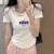 Women's Summer New Popular Hot Girl Short-Sleeved T-shirt Irregularly Slimming Top Fishbone Top Foreign Trade Live Clothing