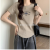 Women's Summer New Popular Hot Girl Short-Sleeved T-shirt Irregularly Slimming Top Fishbone Top Foreign Trade Live Clothing