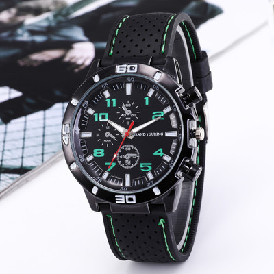 popular aliexpress ebay glue fashion sports men‘s watches stitching strap silicone student watch wholesale