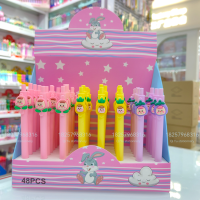Cute Bangs Villain Press Type Gel Pen Student Gift Stationery