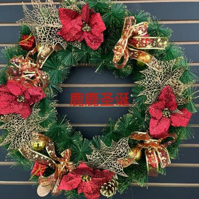 Factory Direct Sales New Christmas garland decorations showcase tool Christmas mall decoration Christmas wreath
