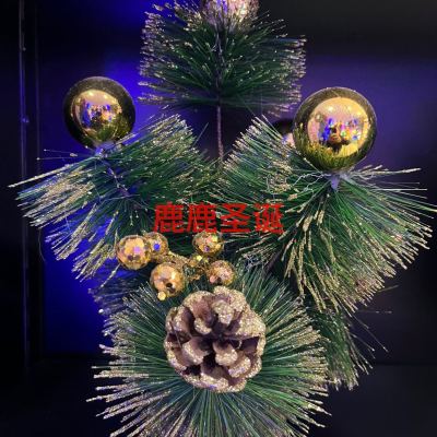 Factory Direct sales wooden round base pine tree decoration Christmas decoration bonsai Christmas product