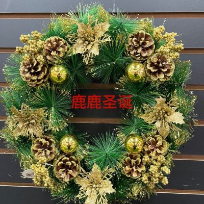 Factory Direct sales Christmas Garland Festival Tengxian venue decoration garland decorations door hanging customization