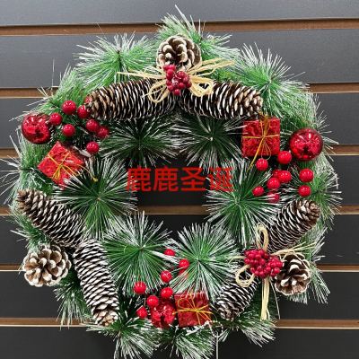 Factory Direct Sales Christmas Garland Festival Tengxian Venue Layout Props Garland Decorations Door Hanging Customization