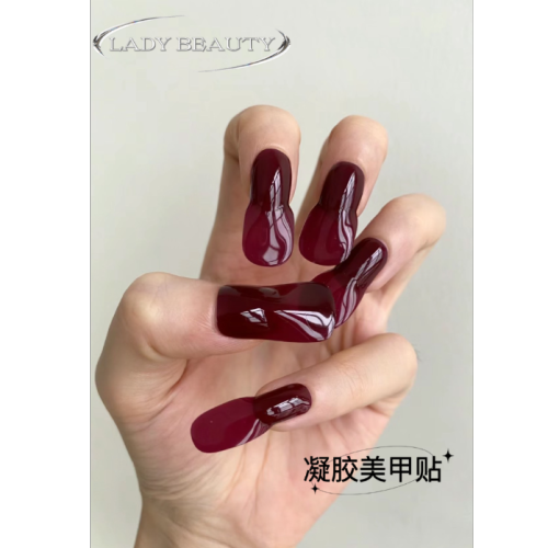 gel nail pure color gel nail sticker japanese cross-border uv light semi-baked nail sticker foreign trade wholesale