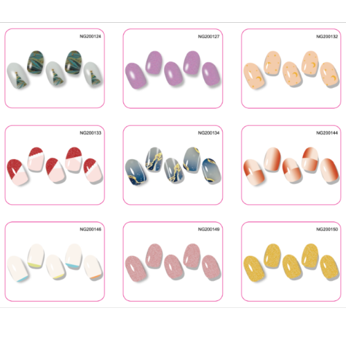factory supply gel nail stickers simple light baking uv polish wearing nail bronzing nail stickers wholesale affordable luxury style