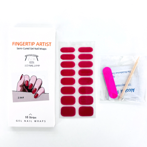 internet celebrity semi-cured 16 nail sticker 3d bronzing japanese and korean uv polish gel nail stickers uv nail nail stickers paper