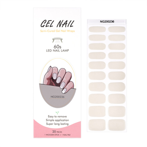 gel nail art gel nail stickers paper nail stickers gel semi-curing fashion gel nail stickers