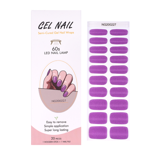 cross-border 2024 european and american gel nail stickers gilding korean uv nail oil adhesive semi-cured nail sticker wholesale customization