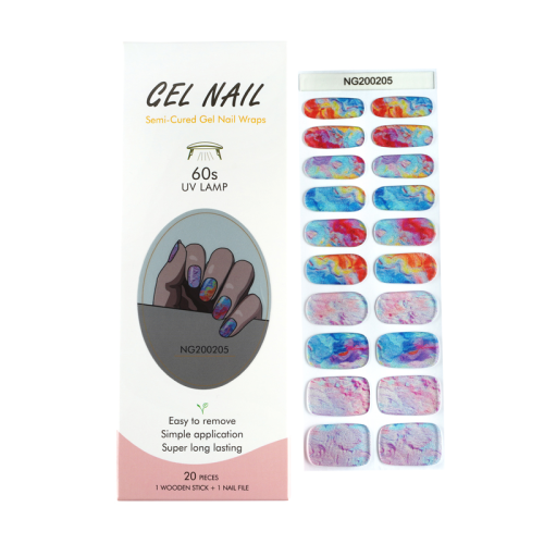 new cross-border gel nail sticker full sticker phototherapy uv nail oil adhesive european and american semi-curing nail sticker customization