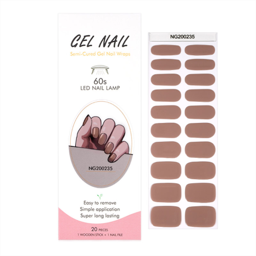 uv phototherapy gel nail stickers semi-curing gel nail stickers nail stickers paper adhesive nail ornament wholesale cross-border