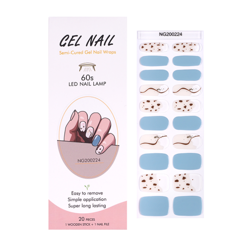 factory supply gel nail sticker simple light baking uv polish wearing nail bronzing nail stickers wholesale affordable luxury style