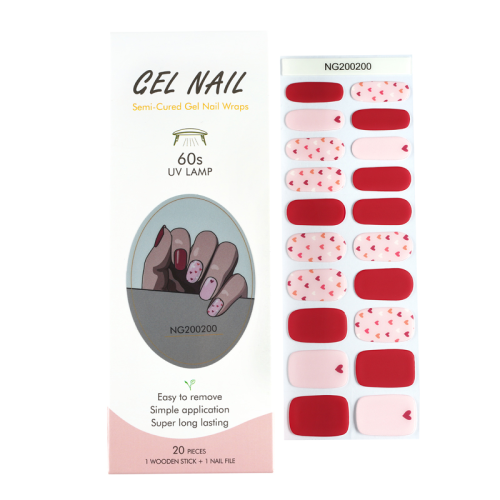 gel nail sticker semi-curing gel nail stickers phototherapy nail stickers semi-baked nail paste semi-curing phototherapy nail stickers