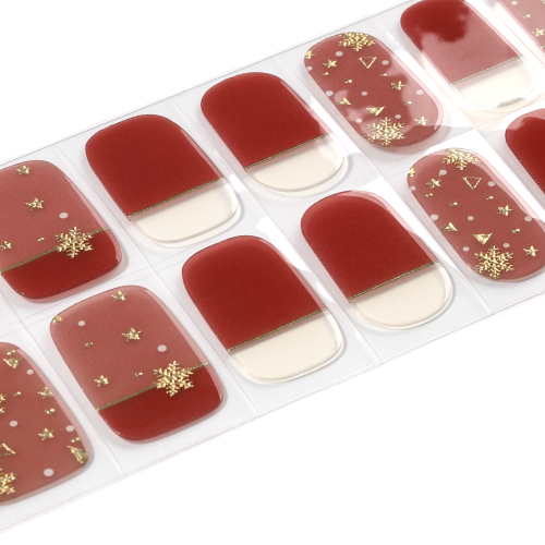 半固化凝胶指甲贴 光疗凝胶美甲贴纸背胶美甲饰品批发跨境