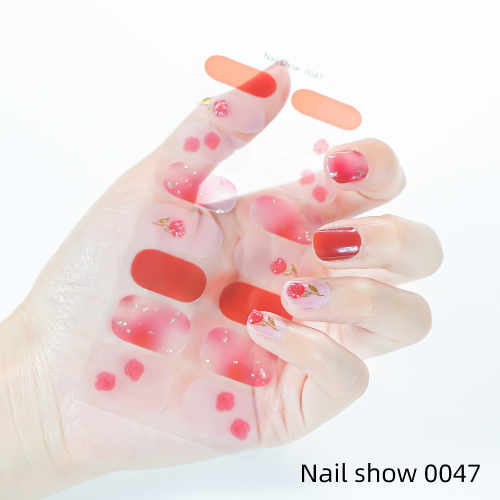 半固化凝胶指甲贴二代uv指甲贴二代半烤 美甲贴照灯Y2K凝胶