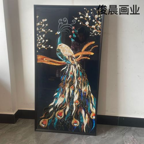 抽象动物轻奢人物花朵穆斯林系列阿文装饰画晶贝画晶瓷画工艺品