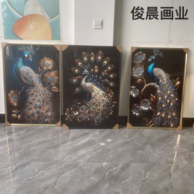 Entrance Painting Doorway Landscape Abstract Decorative Painting Crystal Porcelain Painting plus Diamond Line Crafts Mural Living Room Photo Frame