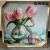 Flower Decorative Painting Crafts Square Restaurant Table Crystal Porcelain Painting Diamond Line Mural Living Room and Bedroom Painting