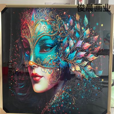 Crystal Porcelain Decorative Painting Beauty Series Photo Frame Mural Crystal Porcelain Diamond Line Crafts Living Room Bedroom Balcony Hanging Painting