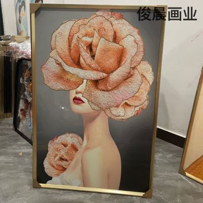 Crystal Porcelain Diamond Line Painting Entrance Beauty Decorative Painting Photo Frame Mural Crafts High-End Photo Frame Living Room Bedroom