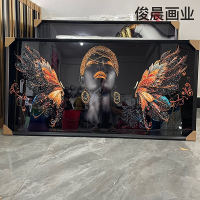 Horizontal and Vertical Crystal Porcelain Decorative Painting Diamond Line Mural Photo Frame Crafts Beauty Series High-End Customize the Murals