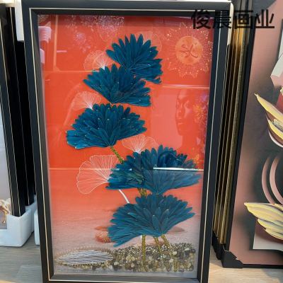 High-End Elegant Luxury Glass Painting Physical Picture Crafts High-End Decorative Painting Photo Frame Mural Hanging Painting Ornaments