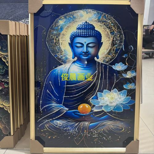 india budda buddha religion mongolia series jesus christian faith decorative painting mural crystal porcelain diamond line painting