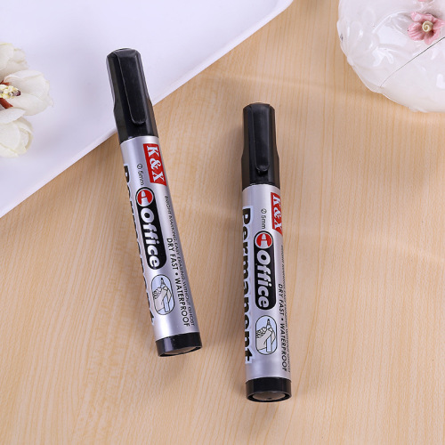 厂家批发耐用油性笔办公速干黑色记号笔批发单头大容量多色物流笔