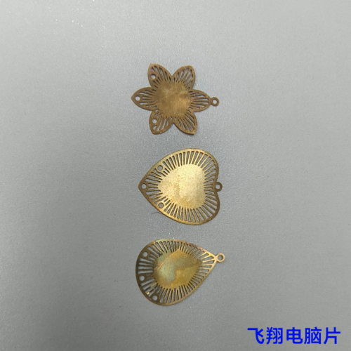 barbell-shaped peach heart plum blossom water drop with three holes customized rotten computer film
