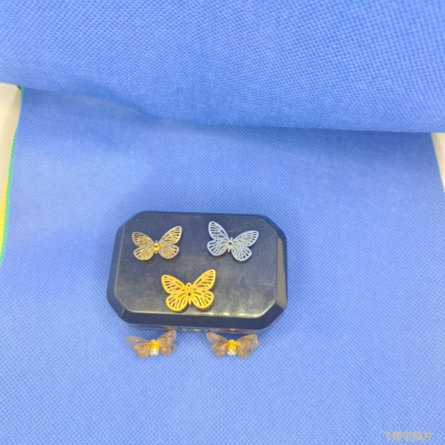 Three-Layer Rivet Butterfly with Hole Custom Rotten Hollow Ornament Accessories Computer Chip