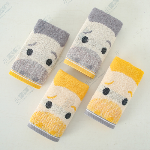 strand cotton jacquard children towel children facecloth shy little pig bee children towel item no.： 221