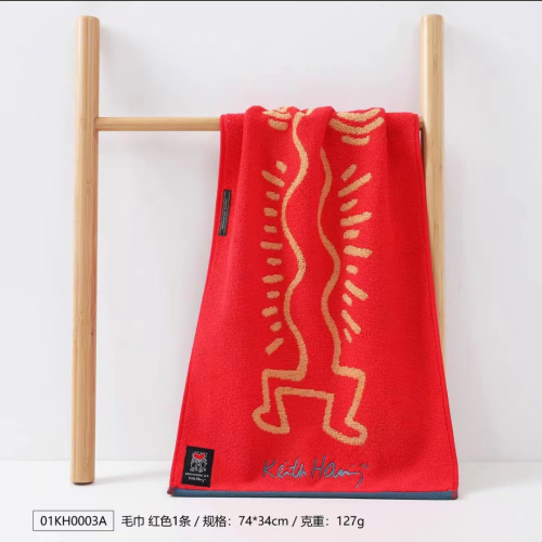 king shore towel case harlem graffiti art pure cotton towel red bath towel adult men and women one piece dropshipping