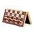 Factory Direct Supply Wooden Folding Chess Box Portable Storage International Chess Set Wholesale 39 Wooden Leather Chess Box