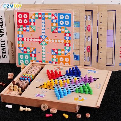Multifunctional 27-in-One Aeroplane Chess Checkers Gobang Animal Checker Desktop Game Children's Early Education Educational Toys