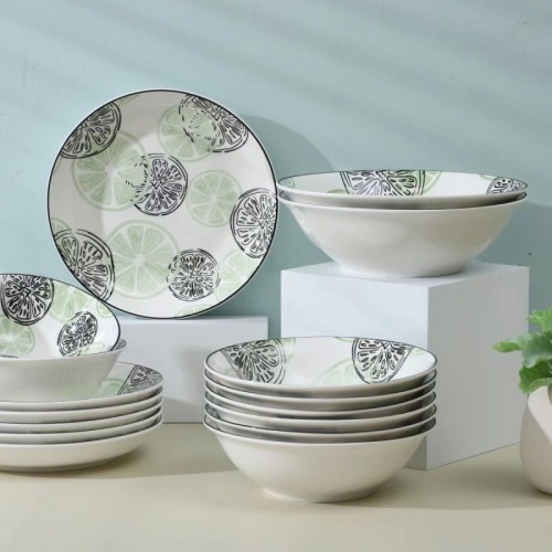 8寸斗碗外贸出口北欧ins风陶瓷碗家用汤碗喇叭碗可微波