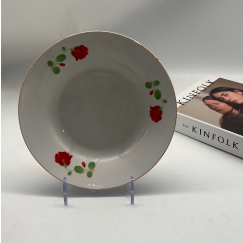 9寸汤盘菜盘圆盘低价外贸尾货2元店多元店批发