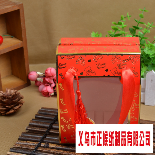 foreign trade customized wedding candy box ribbon portable candy box gilding gift box factory customized birthday gift box