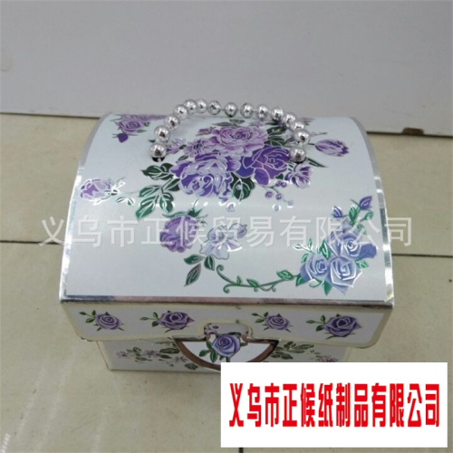 foreign trade factory direct candy box gift box new bead chain portable gift box wedding candy box