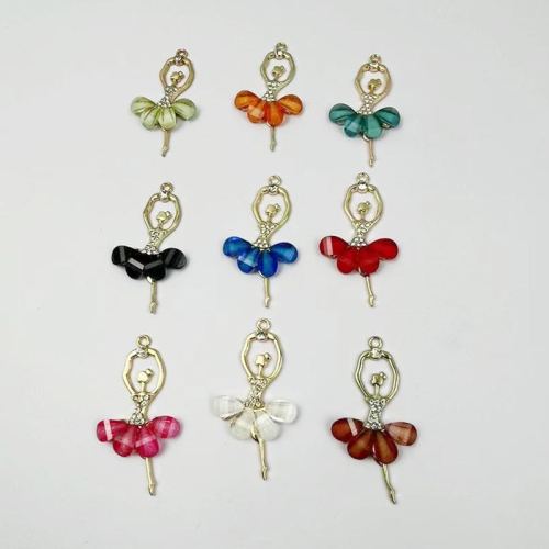 跳芭蕾舞的小女孩合金树脂饰品配件