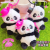Cartoon Magician Big Eye Panda Pendant Doll Key Chain Accessories Hat Panda Plush Toy Wholesale