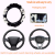 Cow Plush Diamond-Embedded Elastic Steering Wheel Cover without Inner Ring Female Winter Comfortable Soft Warm