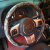 Ebony Peach Wood Grain Ultra-Thin Electric Car Steering Wheel Card Sleeve