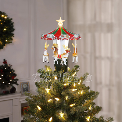 Mr. Christmas Animated Carousel Tree Topper