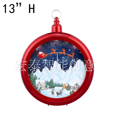 Mr. Christmas Illuminated Oversized Ornament with Animated Scene