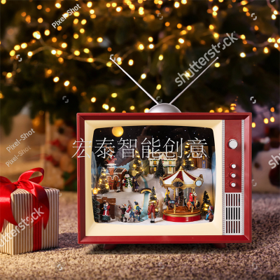 Christmas Ornament Christmas Gifts Christmas Decoration Christmas Toys Christmas Crafts Music Box TV Electric Toys