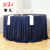 Cross-Border Christmas Solid Color Wedding Party Sequin Embroider Tablecloth Hotel Restaurant Navy Blue Sequined round Tablecloth