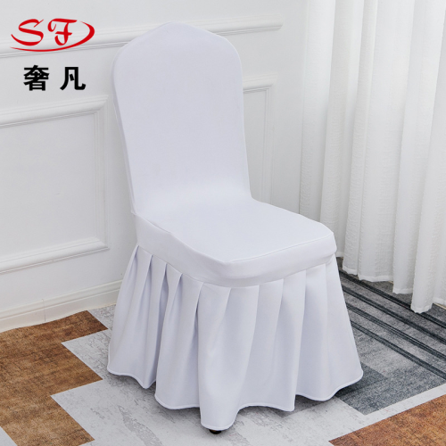 thick air layer large skirt stretch chair cover one-piece hotel chair cover restaurant chopsticks cover wedding dining chair cover