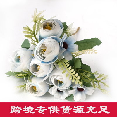 Exclusive for Cross-Border Artificial Flower Single Touch Flannel Artificial Flower Home Wedding Decoration Artificial Flowers Fake Flower Wholesale