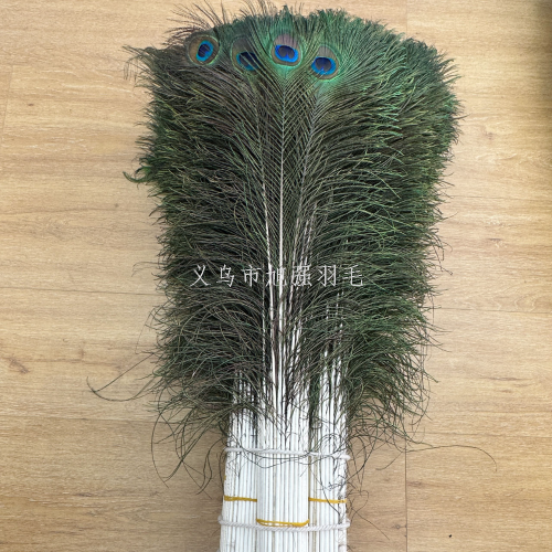 in stock wholesale 80-90cm peacock feather spot big eyes peacock fur diy handmade jewelry headdress decoration